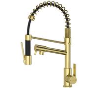 Essebagno Big Hotto mitigeur évier à douchette mobile or brossé