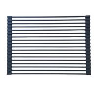 ESSEBAGNO Egouttoir à Vaisselle Pliable 43x31 en INOX et Silicone Noir