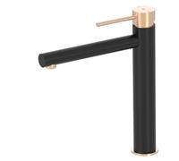 Essebagno Envol mitigeur lavabo haut noir et or rose