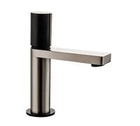 Essebagno Exil mitigeur lavabo bas façon inox et noir