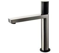 Essebagno Exil mitigeur lavabo haut façon inox et noir