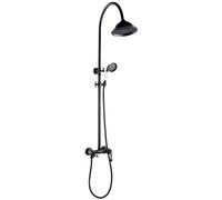 Leeds colonne de douche rétro noir vieilli mitigeur mécanique Essebagno
