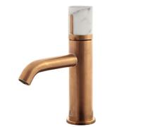 Essebagno Manopola mitigeur lavabo bas cuivre brossé marbre