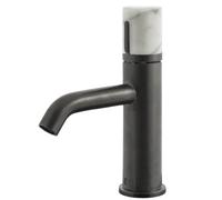 Essebagno Manopola mitigeur lavabo bas gris gun métal marbre