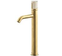 Essebagno Manopola mitigeur lavabo haut or brossé marbre