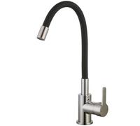Essebagno Mémory mitigeur évier façon inox flexible à mémoire de forme