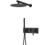 Essebagno Molette colonne de douche encastrée mécanique noire mat