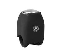 ESSEIEIE Sonnette de vélo électrique 120dB, klaxon étanche à la Pluie, Anneau Guidon Cyclisme VTT avec Coque en Gel silice, Accessoires Portables Cloches Route(Black)