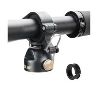 ESSEIEIE Sonnette de vélo Montagne Double Mode, Sonnette VTT en Alliage cuivre for Adultes, Convient aux guidons 22,2 à 31,8 mm, Accessoire Sentier Robuste(Black)