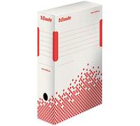 Esselte 1 Boîte à Archive Speedbox, 100 mm, A4, Boîte Transfert, Carton Ondulé Sans Acide, Blanc, 623908