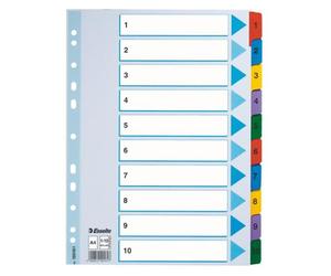 Esselte 100161 Intercalaire De Classement Onglet Avec Index Numérique Carton