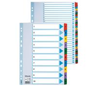 Intercalaires Esselte, Carton, A4, 12 Touches Numériques Renforcées