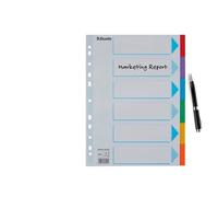 Esselte - Intercalaires pour classeur A4 AZ100193 - Lot de 10 - Carton recyclé, coloris assortis