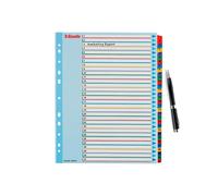 Esselte Intercalaires réinscriptibles 100209 – 12 touches multicolores A4