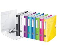 Lot de 5 - LEITZ Classeur à levier WOW Active 180°, A4, 6,5 cm, PP, assorti de couleurs