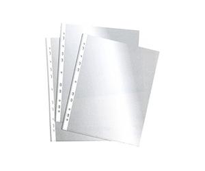 ESSELTE 2526 - Fundas portadocumentos PVC con refuerzo 80 micras (caja 100 ud.) Cuarto. 11 taladros