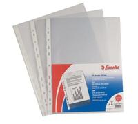 Esselte Quality Pochettes perforées A3, PP 85 µm, grainée mate, ouverture en haut, Lot de 50