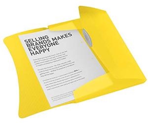 ESSELTE 624045 - Carpeta de gomas VIVIDA con 3 solapas DIN A4 color amarillo