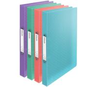 Esselte 626244 Classeur À Anneaux A4 Bleu, Couleur Corail, Vert, Lavande