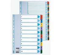 Esselte Intercalaires A4 1-5, onglets renforcés en Mylar, carton résistant, bleu
