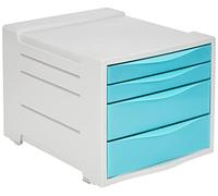 Leitz – Bloc de classement Colour'Breeze – 4 tiroirs, grands et petits – Gris