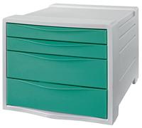 Esselte 2 Large And 2 Small Color Breeze Buc Drawers Gris
