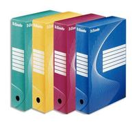 Esselte Boîte d'archives Standard A4 80 mm – Lot de 10, 600 feuilles, carton sans acide 128403