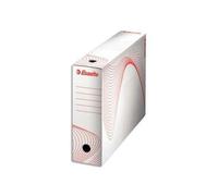 Esselte Boîte à Archives , Dos de 10 cm, en Carton Ondulé Kraft Blanc, Conditionnement en Caisse Carton