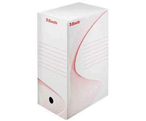 Esselte Boîte à Archives , Dos de 10 cm, en Carton Ondulé Kraft Blanc, Conditionnement en Caisse Carton