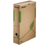 Esselte Boîte d'Archives avec Dos 80 mm, A4, 100 pourcent Carton Recy run Naturel, Eco, Unitaire, 623916