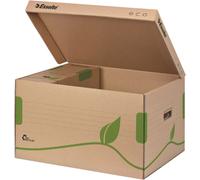 Esselte Boîte d'archives à couvercle rabattant ECO, brun pour format DIN A4+, en carton 100% recyclé, 100% recyclable