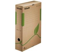 Esselte Boîte d'archives 623916 – Dos 80 mm A4 – Carton ondulé brun naturel 327×233×80 mm