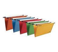 Dossier suspendu kraft pression Esselte fond normal pour tiroir - couleurs assorties - Lot de 25 G