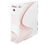ESSELTE Boîte de rangement Boxy LG Record, taille 39,5 x 31 x 8 cm, 100 % recyclable, certifiée FSC, 1 pièce, blanche - 128500