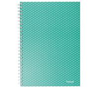 Esselte - Carnet A5 Quadrillé à Spirale, Petits Carreaux, 80 Feuilles / 160 Pages, Maison / Bureau / École, Papier de 80 g/m² Certifié FSC, Motif Texturé, Gamme Colour'Breeze, Vert, 628467