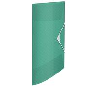Esselte - Chemise 3 Rabats en Plastique, Capacité 150 Feuilles, A4, Rangement pour Documents, Maison / Bureau, Motif Texturé, Gamme Colour'Breeze, Vert, 626223