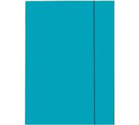 Esselte chemise pliante A4 253, triplée, carton brillant, bande élastique verticale, bleu clair, 10 pièc