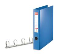 ESSELTE Classeur 4 anneaux en polypropylène, dos 6 cm intérieur et extérieur Bleu