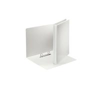 Esselte Classeur à anneaux avec pochettes, A4, PP, 2 anneaux, 20 mm - blanc | Pochettes anti-copie pour protéger les pages, avec cloison centrale offrant un rangement pour stylos.