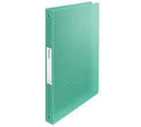 Esselte - Classeur à Anneaux, Capacité 140 Feuilles, Dos de 20 mm, Classeur A4 à 4 Anneaux, Couverture Souple, Maison / Bureau, Motif Texturé, Gamme Colour'Breeze, Vert, 626248