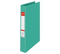 Esselte - Classeur à Anneaux, Capacité 190 Feuilles, Dos de 42 mm, Classeur A4 à 2 Anneaux, Couverture Rigide, Maison / Bureau, Motif Texturé, Gamme Colour'Breeze, Vert, 626498