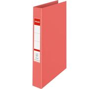 Esselte - Classeur à Anneaux, Capacité 190 Feuilles, Dos de 42 mm, Classeur A4 à 2 Anneaux, Couverture Rigide, Maison / Bureau, Motif Texturé, Gamme Colour'Breeze, Corail, 628433