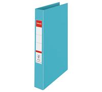 Esselte - Classeur à Anneaux, Capacité 190 Feuilles, Dos de 42 mm, Classeur A4 à 2 Anneaux, Couverture Rigide, Maison / Bureau, Motif Texturé, Gamme Colour'Breeze, Bleu, 626497