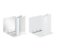 Esselte - Classeur à anneaux personnalisable - A4 - 500 feuilles & 280 feuilles - 4 anneaux - Blanc