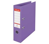 Esselte - Classeur à Levier, Capacité 500 Feuilles, Dos de 75 mm, Classeur A4 Léger & Solide, Maison / Bureau, Motif Texturé, Gamme Colour'Breeze, Lavande, 628430