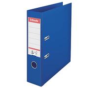 Esselte, Classeurs à levier A4 N°1, Bleu, Dos de 75 mm, Plastique, Lot de 1, Gamme Vivida, 811350