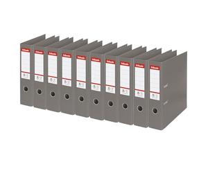 Esselte, Classeurs à levier A4 N°1, Gris, Dos de 75 mm, Plastique, Lot de 10, Gamme Vivida, 811380