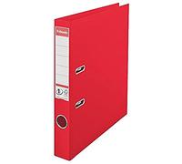 Esselte, Classeurs à levier A4 N°1, Rouge, Dos de 50 mm, Plastique, Lot de 1, Gamme Vivida, 624072