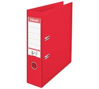 Esselte, Classeurs à levier A4 N°1, Rouge, Dos de 75 mm, Plastique, Lot de 1, Gamme Vivida, 624068