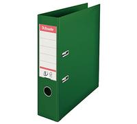 Esselte, Classeurs à levier A4 N°1, Vert, Dos de 75 mm, Plastique, Lot de 1, Gamme Vivida, 811360